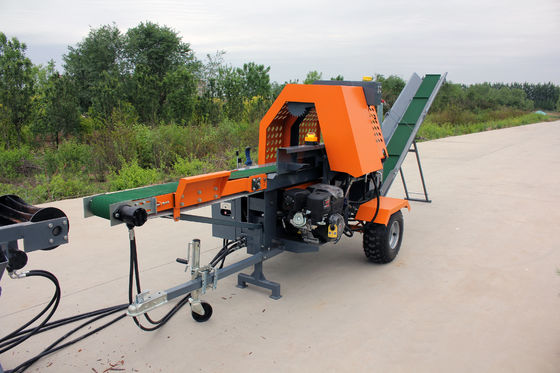 強力な火柴切断機 18hp ガソリン 4 6 8 Way ログ 切断機